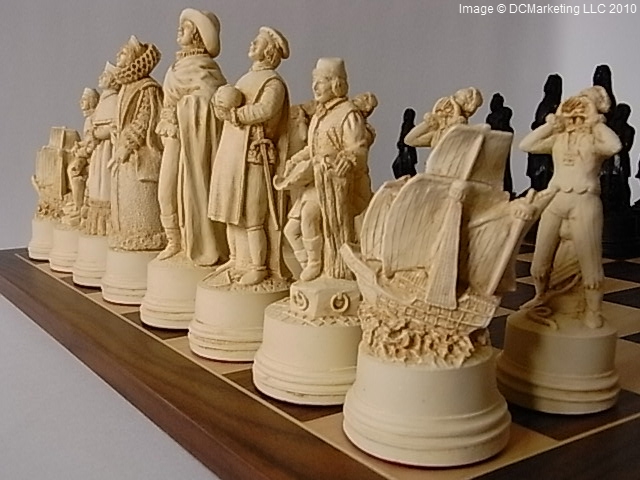 Christopher Columbus Plain Theme Chess Set